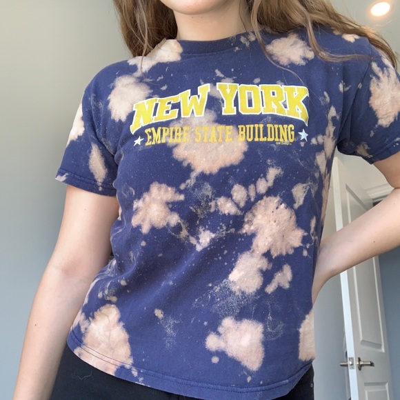 VINTAGE NYC BLEACH DYED TEE - Picture 1 of 3